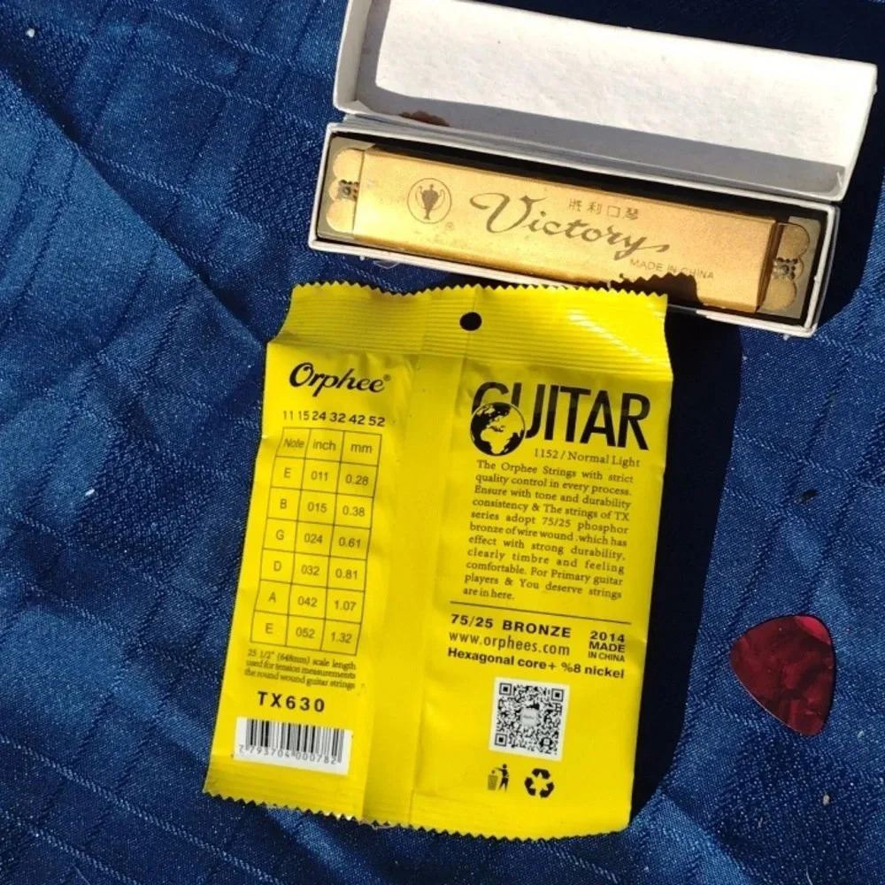 Harmonica Guitar Strings And Pick - image 2